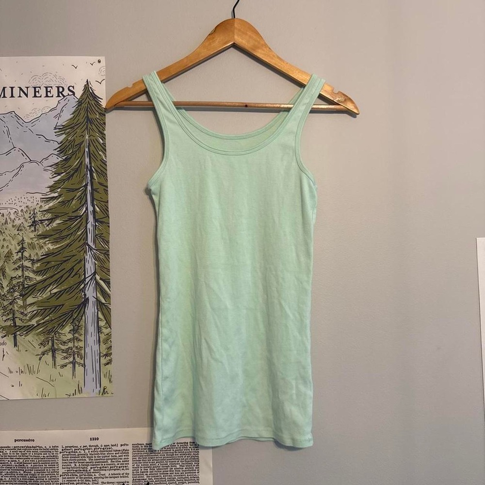 Soft Green Minimalist Merona Tank Top y2k